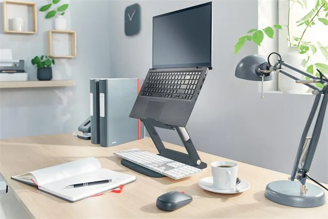 Stojan na notebook, nastaviteľný, LEITZ "Ergo", sivá 8