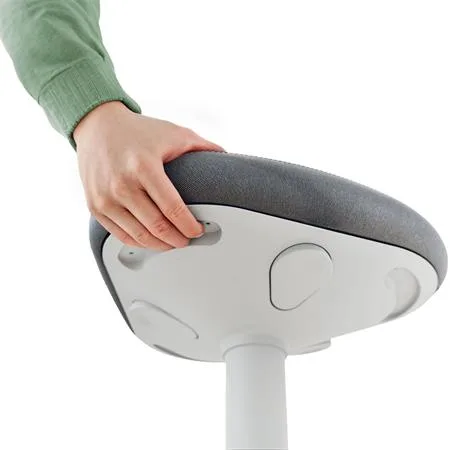 Balančná stolička na sedenie, ergonomická, LEITZ "Ergo Active", svetlosivá 5