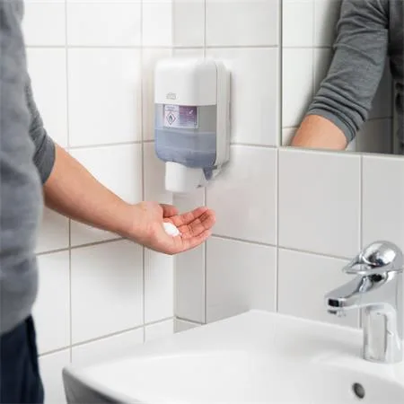Zásobník na penové a tekuté mydlá a dezinfekčné prostriedky, S5 systém, TORK "Mini", biela 3