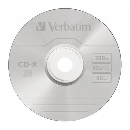 CD-R disk, Jewelcase, AZO, 700MB, 52x, 1 ks, klasický obal, VERBATIM "DataLife Plus" 2