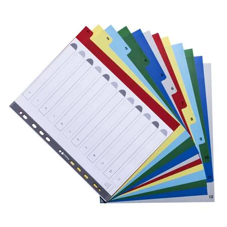 Register, plastový, A4+, 1-12, EXACOMPTA, farebný 4