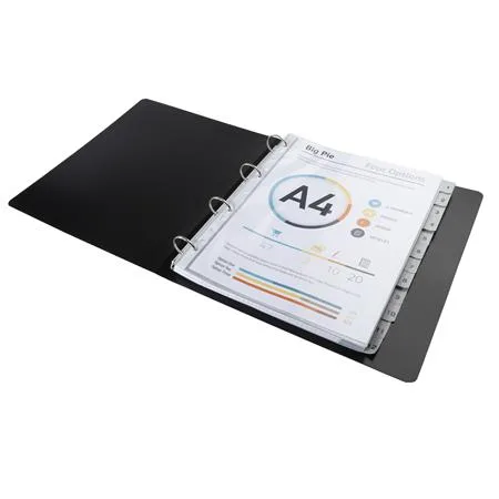Register, plastový, A4+, 1-12, EXACOMPTA, sivý 4