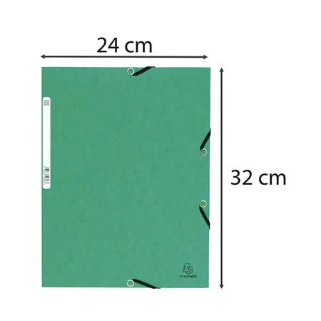 Doska s gumičkou, prešpánová, A4, EXACOMPTA, zelená 2