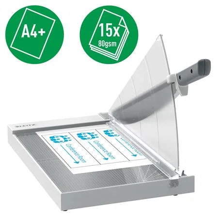 Rezačka, páková, A4+, 15 listov, LEITZ "Precision Office A4+" 3