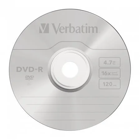 DVD-R disk, 4,7GB, 16x, 10 ks, zmršťovacie balenie, VERBATIM 4