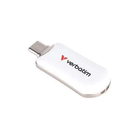 USB kľúč, 128GB, USB-C 3.2 Gen1, VERBATIM "Plectra", biely 2