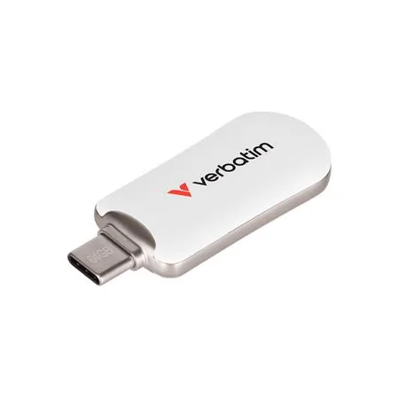USB kľúč, 64GB, USB-C 3.2 Gen1, VERBATIM "Plectra", biely 3