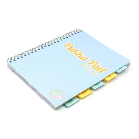 Špirálový zošit, A4, linkovaný, 100 listov, PUKKA PAD "Pastel project book", mix farieb 2