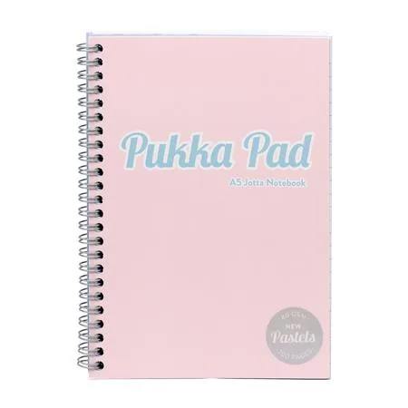 Špirálový zošit, A5, linajkový, 200 listov, PUKKA PAD "Pastel Jotta Pad", mix farieb 5
