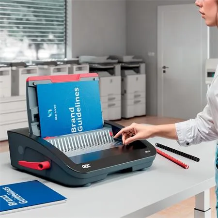 Viazací stroj pre plastovú väzbu, elektrický, 390 listov, GBC "CombBind CB25E" 2