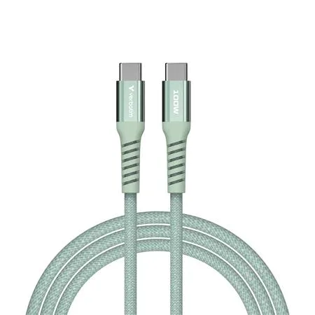 USB kábel, USB-C – USB-C, 1,2 m, 100W, magnetický, VERBATIM, zelený 3