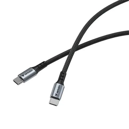 USB kábel, USB-C – USB-C, 1,2 m, 60 W, VERBATIM, čierny 2