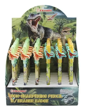 Mikroceruzka, s gumou, displej, HB, ICO „Bensia“, dinosaurus 2