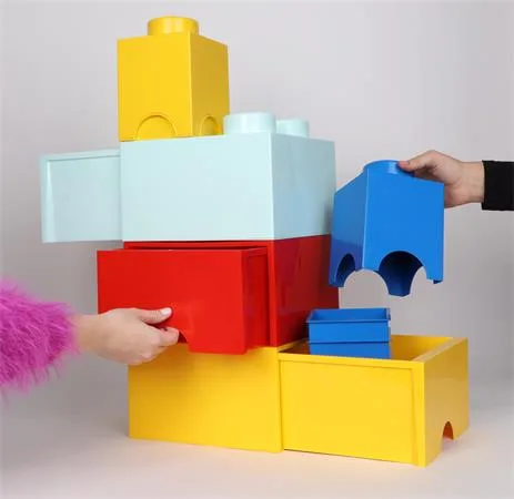 Úložný box, hranatý, LEGO, modrý 6