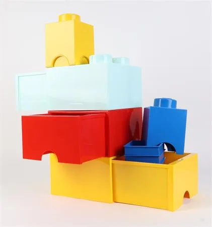 Úložný box, hranatý, LEGO, žltý 2
