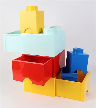 Úložný box, hranatý, LEGO, žltý 5
