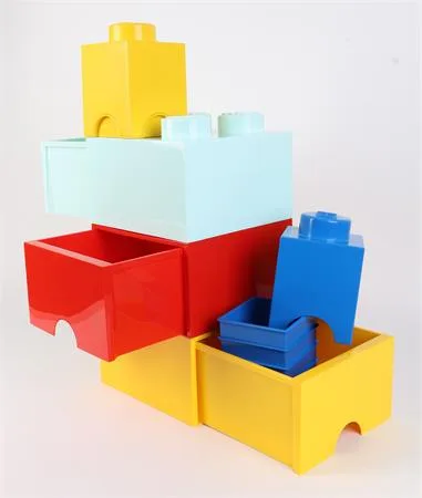 Úložný box, zásuvkový, LEGO "Brick", žltý 4