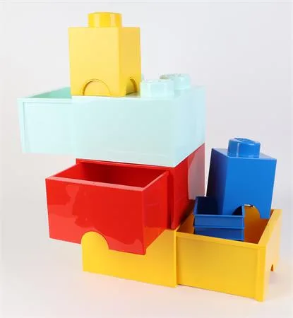 Úložný box, zásuvkový, LEGO "Brick", žltý 5