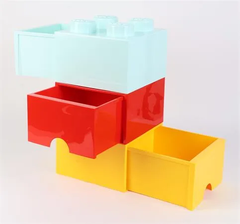 Úložný box, zásuvkový, LEGO "Brick", aqua modrý 3