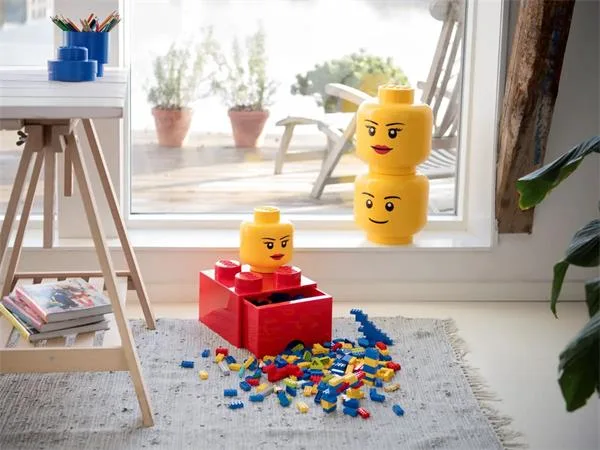 Úložný box, veľký, hlava, LEGO, Boy 4