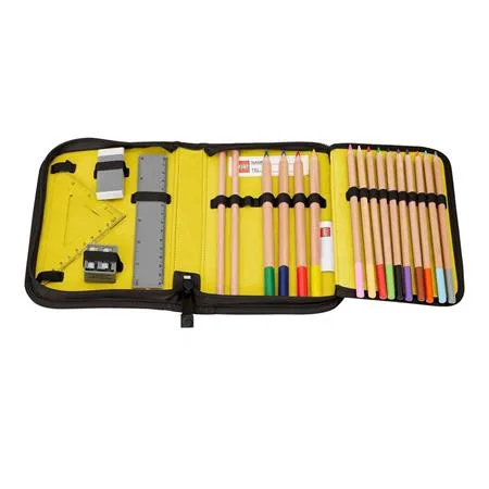 Peračník, s chlopňami, na zips, plný, LEGO "Bricks", čierny, vzorovaný 3