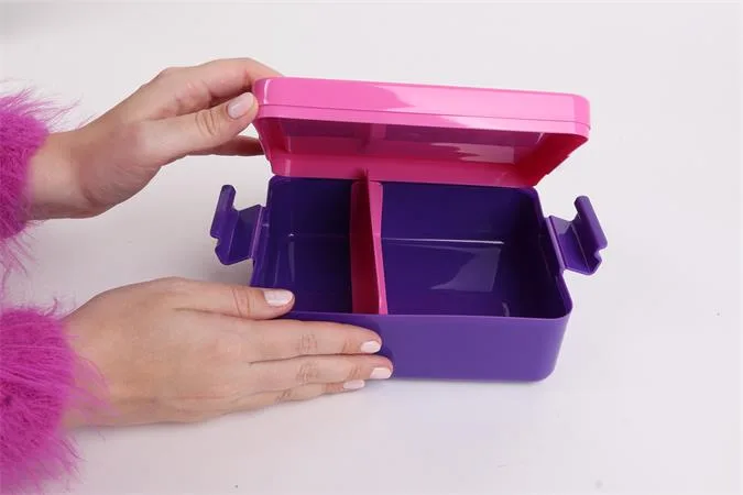 Desiatový box, LEGO "Bee", fialovo-ružový vzor 2