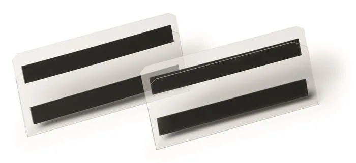 Logistické vrecko, magnetické, 150x67 mm, hotizontálne, DURABLE "HARD COVER", priehľadné 2