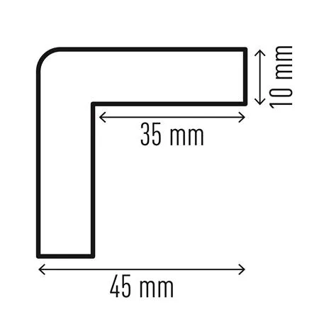 Ochranný profil na rohy, DURABLE "C35", žltý-čierny 7