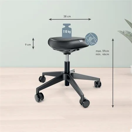 Pracovná stolička, s kolieskami, ergonomická, LEITZ "Ergo Comfort Active", tmavosivá 2