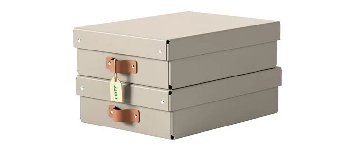 Úložný box, veľkosť M, nízky, LEITZ "Puro", pieskový 2