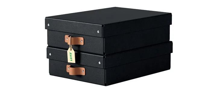 Úložný box, veľkosť M, nízky, LEITZ "Puro", čierny 2