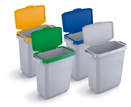 Výklopné veko pre 60 l odpadkový kôš, plast, DURABLE "Durabin®", sivé 5