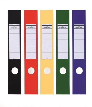 Chrbtový štítok, pre zakladače, samolepiaci, 60 x 390 mm, DURABLE „ORDOFIX®“, čierny 3