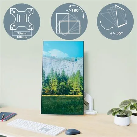 Rameno na jeden monitor, LEITZ "Ergo", svetlosivá 8
