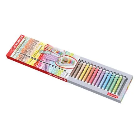 Zvýrazňovač, sada, 1-4 mm, STABILO "Swing Cool", 18 -kusová stolová sada 3