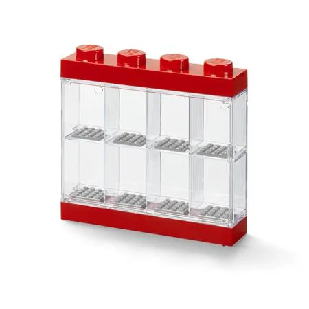 Zberateľská krabica na minifigúrky, 8 priehradiek, LEGO, červená 2
