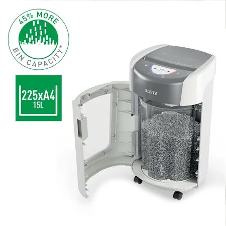 Skartovací stroj, mikrokonfety, 6 listov, LEITZ "IQ OptiMax Home Office 225 P5" 3