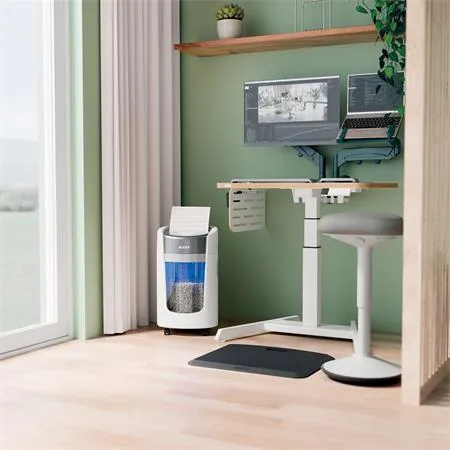 Skartovací stroj, mikrokonfety, 6 listov, LEITZ "IQ OptiMax Home Office 225 P5" 4