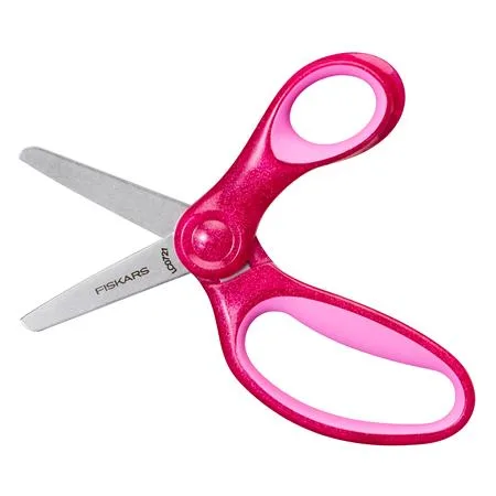 Nožnice, školské, 13 cm, FISKARS "Glitter Kids", ružová 2
