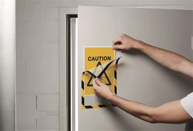 Informačný panel, A4, magnetický, DURABLE "DURAFRAME® MAGNETIC SECURITY", žltý-čierny 6