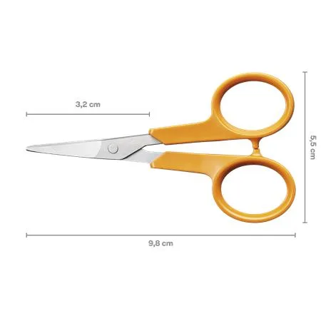 Nožnice na látky, 10 cm, ohnuté, FISKARS "Classic", oranžové 3