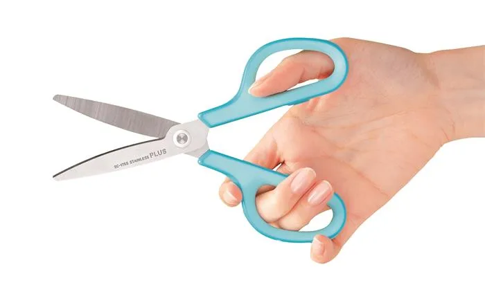 Nožnice, univerzálne, 17,5 cm, PLUS "Fitcut Curve", svetlomodré 3