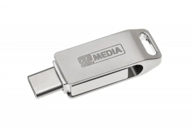 USB kľúč, 64GB,  USB 3.2 Gen1+ USB-C, hliníkový kryt, MYMEDIA "Dual" (by VERBATIM) 2