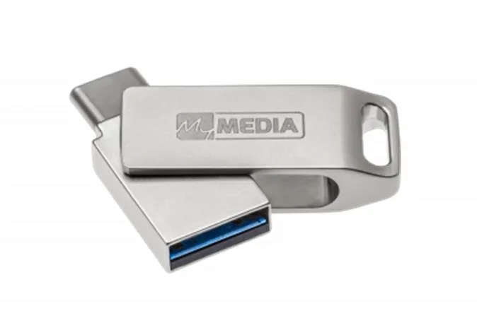 USB kľúč, 64GB,  USB 3.2 Gen1+ USB-C, hliníkový kryt, MYMEDIA "Dual" (by VERBATIM) 3