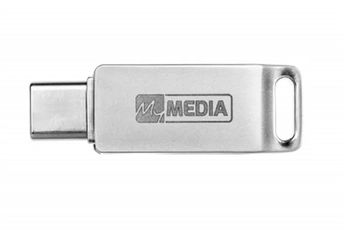 USB kľúč, 128GB,  USB 3.2 Gen1+ USB-C, hliníkový kryt, MYMEDIA "Dual" (by VERBATIM) 4