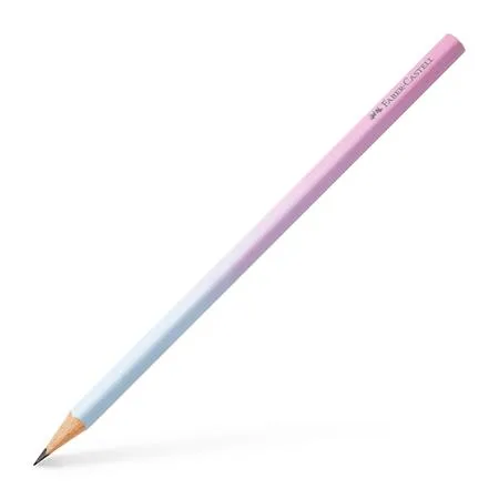 Grafitová ceruzka, B, trojhranná, FABER-CASTELL "Flow", ružová-modrá 2