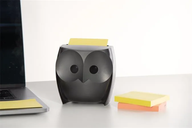 Dávkovač na samolepiace bločky, "Z", 3M POSTIT "Sova", čierny 2
