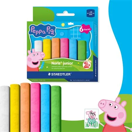 Krieda na asfalt, jumbo, STAEDTLER "Noris® junior 2365", Peppa Pig, 6 farieb 2