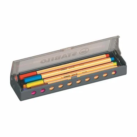 Liner, sada, 0,4 mm, STABILO "Point 88", 10 ks stolová sada 4