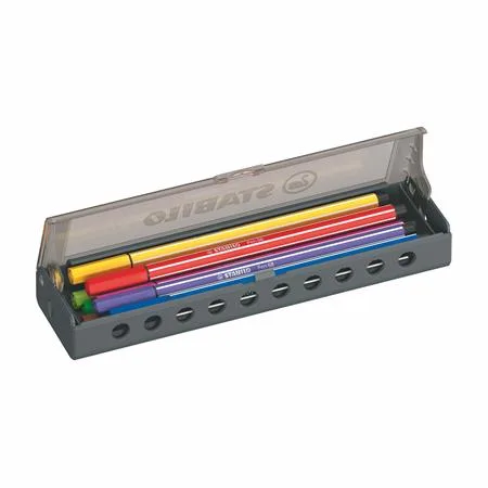 Fixky, sada, 1 mm, STABILO "Pen 68", 10 ks stolová sada 4